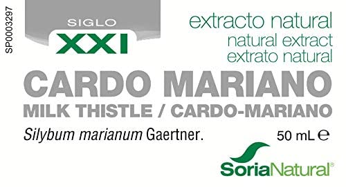 Soria Natural - EXTRACTO DE CARDO MARIANO - Suplemento nutricional - desintoxica y protege el hígado, mejora la digestión y reduce el dolor estomacal (PACK1)