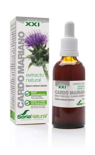 Soria Natural - EXTRACTO DE CARDO MARIANO - Suplemento nutricional - desintoxica y protege el hígado, mejora la digestión y reduce el dolor estomacal (PACK1)