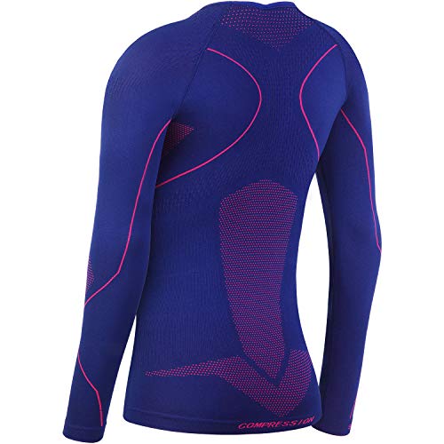 Souke Sports-Camiseta Compresion Mujer Manga Larga,Baselayer Camisetas Deportivas para Ejercicio Gimnasio Entrenamiento Cruzado Correr Pilates Yoga