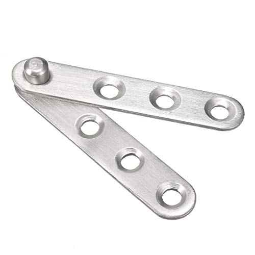 sourcing map 1 juego de bisagras giratorias de acero inoxidable de 360 grados, 60 mm x 11 mm.