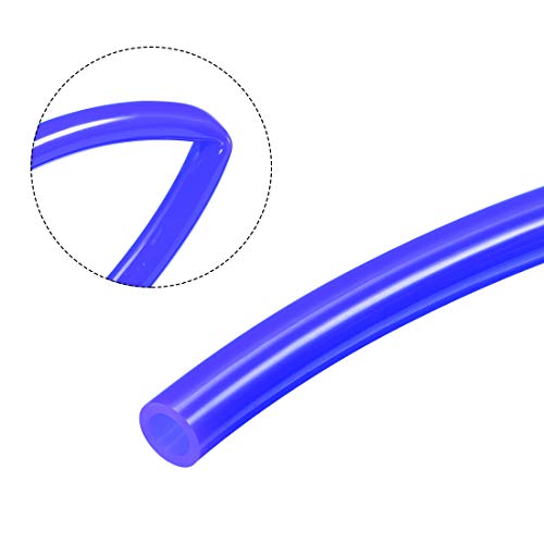 sourcing map Neumático Aire Tubo, 6mm (0,24") DE x 4mm (0,16") DI 2M (6,56 pies) PU Poliuretano Aire Compresor Tubería Manguera Tubería Azul