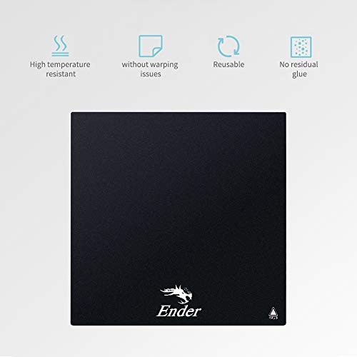 Sovol 4 Piezas Superficie de impresión Adhesivo Cama Caliente Lámina 235 x 235 mm Plataformas de impresora 3D