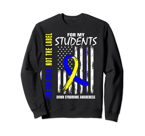 SPED Especial Education Teachers Down Síndrome Awareness Flag Sudadera