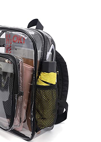 SPEEDEVE Mochila de PVC Transparente Mochila Escolar Impermeables,5077-Negro
