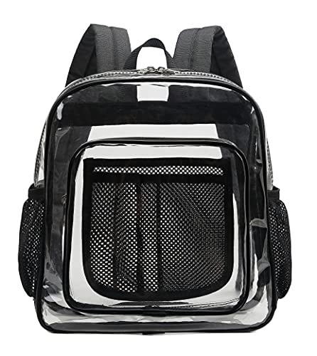 SPEEDEVE Mochila de PVC Transparente Mochila Escolar Impermeables,5077-Negro