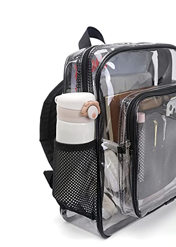 SPEEDEVE Mochila de PVC Transparente Mochila Escolar Impermeables,5077-Negro