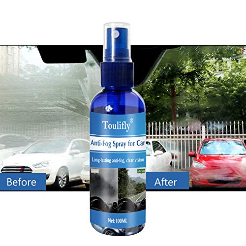 Spray Antivaho,Anti Fog Spray,Spray Antivaho Coche,Spray Antivaho Parabrisas,para Ventanas de Coche,Parabrisas,Espejos Retrovisores,Cascos de Moto,100ML