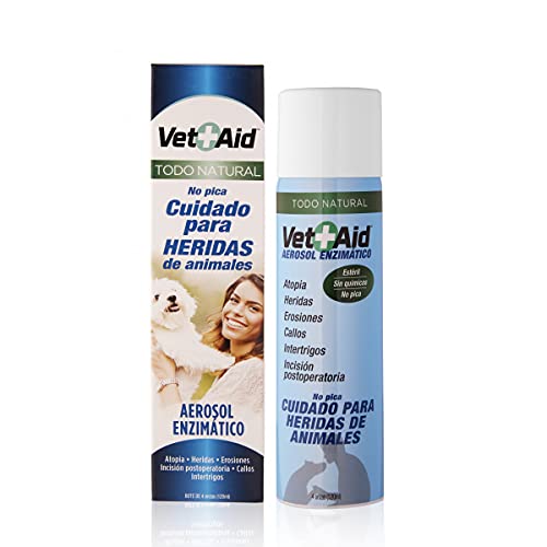Spray cicatrizante y desinfectante para curación de heridas en perros, gatos y todo tipo de animales. Vet-Aid Spray 120ml