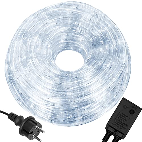 SPRINGOS manguera de luz LED 720 cadena de luz LED 31,5 metros programador 8 funciones fuente de alimentación IP44 decoración navideña decoración de fiesta