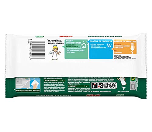 St Marc Lingettes Nettoyantes Désinfectantes et Antibactériennes - 40 Lingettes Extra-Larges