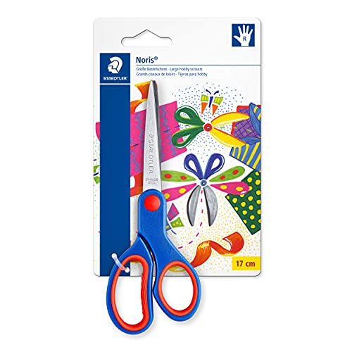 Staedtler Noris Club 96517NBK - Tijeras para niños (17 cm, mango ergonómico, acero inoxidable)