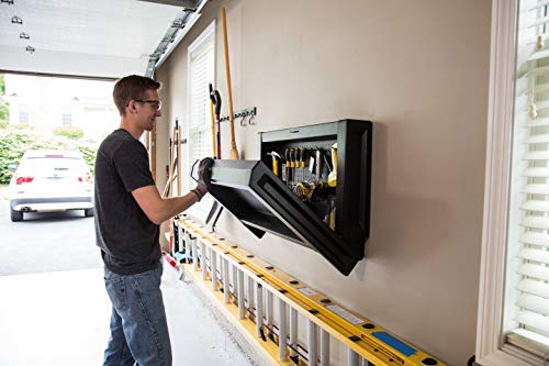 STANLEY Mesa de trabajo metálica y plegable FATMAX para fijación en la pared FMHT81528-1, (B x H x T) 45 x 20 x 90 cm