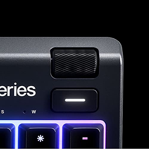 SteelSeries Apex 3 - Teclado RGB para gaming (Iluminación RGB de 10 zonas, reposamuñecas magnético superior) Teclado QWERTY Estadounidense