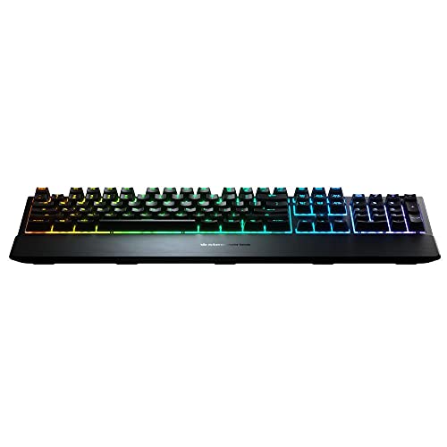 SteelSeries Apex 3 - Teclado RGB para gaming (Iluminación RGB de 10 zonas, reposamuñecas magnético superior) Teclado QWERTY Estadounidense
