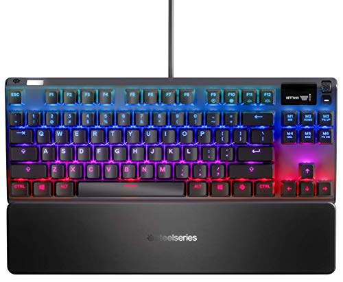 SteelSeries Apex Pro TKL Compacto Teclado mecánico para Gaming Teclas mecánicas de actuación Ajustable Smart Display con OLED Teclado Inglesa QWERTY