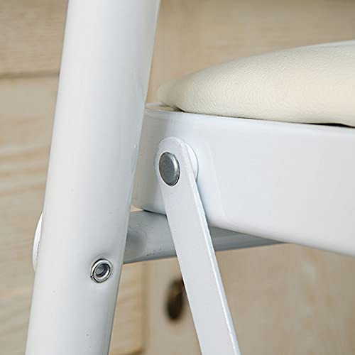 Step stool Escalera Plegable para el hogar Silla Multifuncional para el hogar Escalera mecánica Silla para computadora Escalera de Dos Pasos Escalera mecánica Plegable para el hogar Color Blanco/café