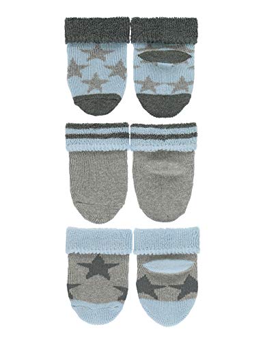 Sterntaler Erstlingssöck. Sterne, 3er-Pack, Calcetines para Bebés, Plateado (Silver Mel. 542), Recién nacido (Talla del fabricante: 0)
