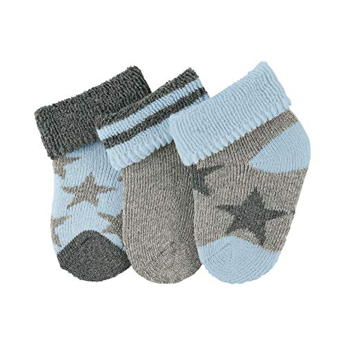 Sterntaler Erstlingssöck. Sterne, 3er-Pack, Calcetines para Bebés, Plateado (Silver Mel. 542), Recién nacido (Talla del fabricante: 0)