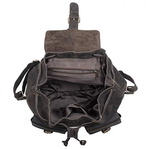 STILORD 'Larissa' Mochila para Mujer de Genuina Piel Vintage en Trabajo Ocio Tiempo Libre Universidad Bolsa para portátil 13,3' o DIN A4 de Cuero auténtico, Color:marrón Oscuro