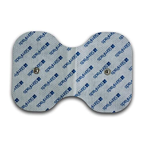 StimPads, mariposa 95X150mm, de alto rendimiento, electrodo TENS - EMS de larga duración con conector universal tipo snap de 3.5mm