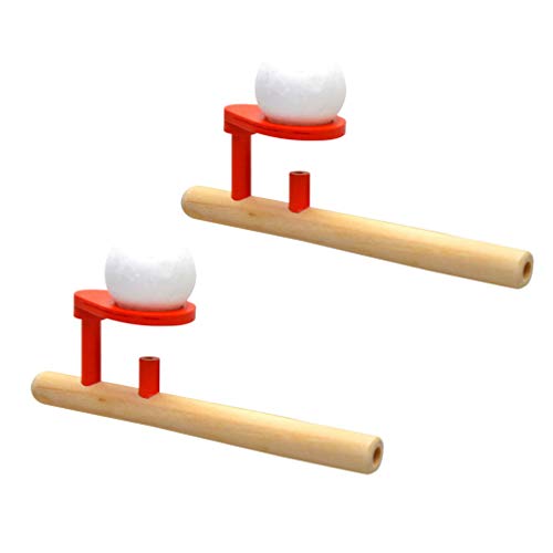 Stobok - Juego de juguetes de madera clásicos flotantes para pipa y pelotas, balanza sopladora, juguetes para niños de la edad