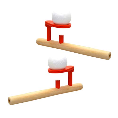 Stobok - Juego de juguetes de madera clásicos flotantes para pipa y pelotas, balanza sopladora, juguetes para niños de la edad