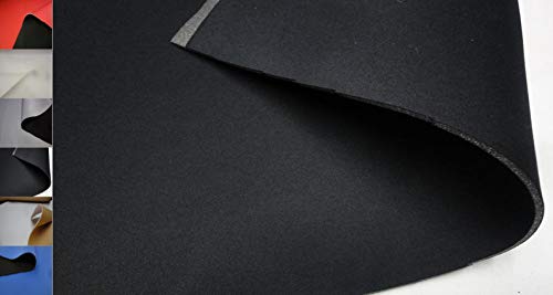 STOFFBOOK TEJIDO DE NEOPRENO ELÁSTICO DE 3MM DOBLE CARA, C202 Negro/Negro