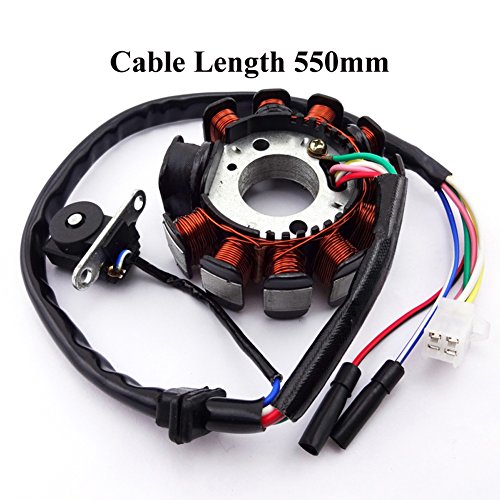 STONEDER 11 bobinas de polos de encendido estator magneto, rotor para GY6 125cc 150cc piezas del motor chino ciclomotor ATV Quad 4 Wheeler Go Kart