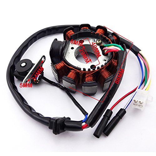 STONEDER 11 bobinas de polos de encendido estator magneto, rotor para GY6 125cc 150cc piezas del motor chino ciclomotor ATV Quad 4 Wheeler Go Kart