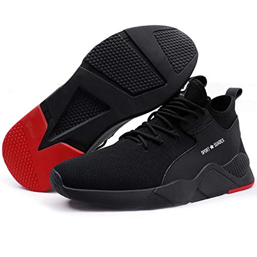 SUADEEX Hombre Calzado de Seguridad Transpirable Ligeras S3 Mujer Calzado de Trabajo para Comodas Deportivas Antideslizante Talla Fabricante 265