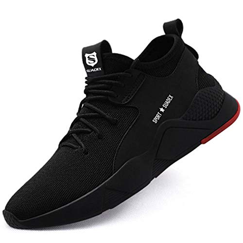 SUADEEX Hombre Calzado de Seguridad Transpirable Ligeras S3 Mujer Calzado de Trabajo para Comodas Deportivas Antideslizante Talla Fabricante 265