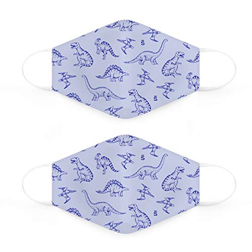SUAVINEX Mascarillas Infantiles 6-10 Años Higiénicas Reutilizables Certificadas y Homologadas. 3 Capas. 25 Ciclos de Lavado. Fabricadas en España, 2 Unidades, Azul 30 g