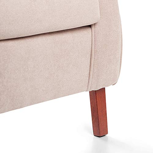 SUENOSZZZ-ESPECIALISTAS DEL DESCANSO Sillon orejero Carla (Sillon Lactancia) Sillón tapizado en Tela Antimanchas Color Beige. Sillon butaca para Dormitorio, Salon o habitacion de Bebe