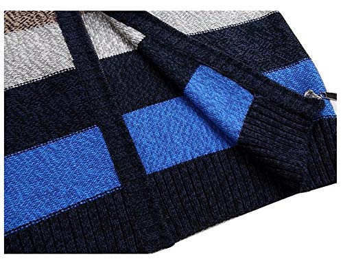 Suéter de punto de los Hombres Cardigans Collar de Invierno Suéter de Lana Cardigans Masculino Suéteres Capa de los Hombres Ropa