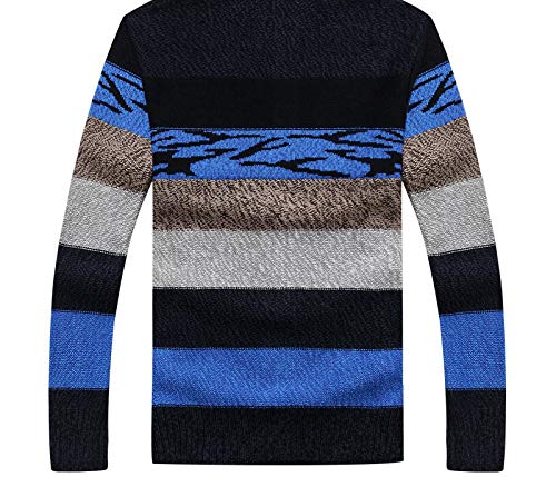 Suéter de punto de los Hombres Cardigans Collar de Invierno Suéter de Lana Cardigans Masculino Suéteres Capa de los Hombres Ropa