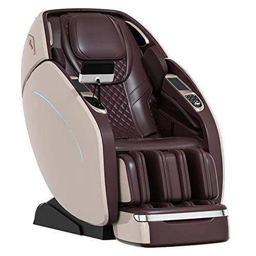 SUFUL M8 Sillón de Masaje,Sillón de Masaje de Gravedad Cero de Cuerpo Completo,Calefacción,Pista SL Superlarga,Sistema de Masaje de Aire,Relajación Corporal,Alivio de La Fatiga(Champagne Gold)