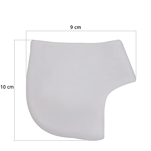 SULPO - Pack de 4 Pares Taloneras - Protectores de Silicona Transpirables con Orificio de Ventilación - Almohadillas para Pies Secos y Agrietados, Callos, Tendinitis de Aquiles - Talla Única