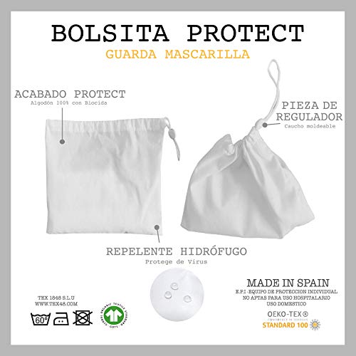 Sumex Pack de dos bolsas para guardar la mascarilla, ideal tanto para adultos como para el colegio, fabricadas en España (TXT1002)