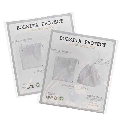 Sumex Pack de dos bolsas para guardar la mascarilla, ideal tanto para adultos como para el colegio, fabricadas en España (TXT1002)