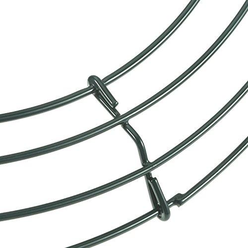 Sumind 3 Piezas de Anillas de Guirnalda de Flores de Alambre Marco de Corona para Decoración de Año Nuevo Día de San Valentín, Verde Oscuro (8 Pulgadas)