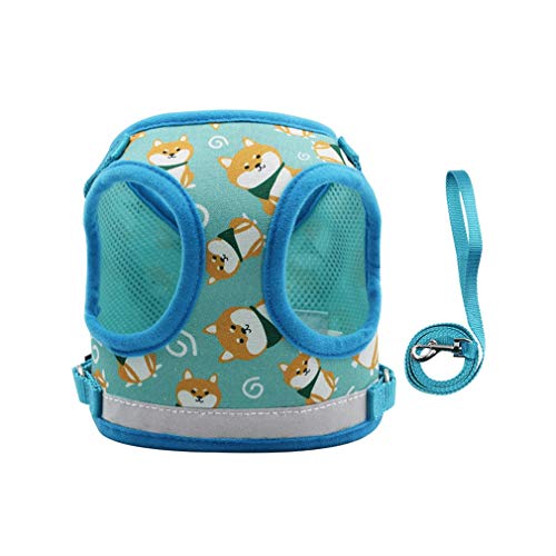Suministros Correa de Mascota Perro de la Caminata Artefacto Perro pequeño Chaleco Pectoral Mascotas (Color : Azul, Size : XL)