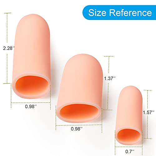 Sumiwish Protectores para dedos de los pies, 16 unidades de tapones de gel para los dedos, protectores de silicona para evitar ampollas, callos y maíz, alivia el dolor de uñas encarnadas