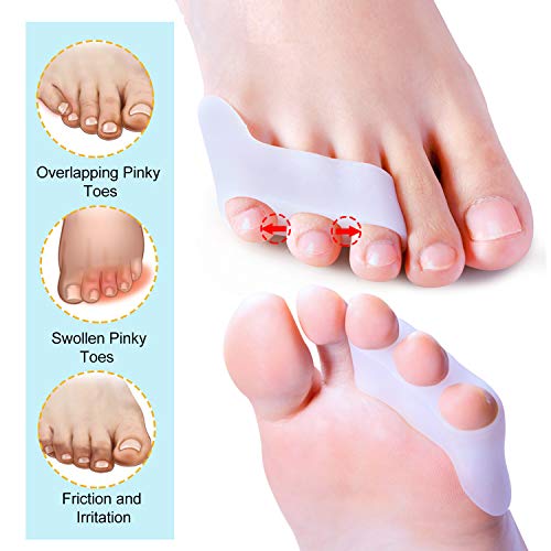 Sumiwish Separador de Dedos, Martillo Corrector para Meñique Pie - 5 Pares