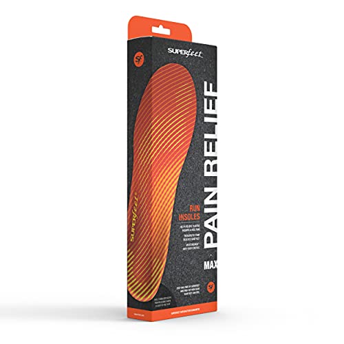 Superfeet RUN Pain Relief Plantillas Cómodas, Para Aliviar el Dolor, Unisexo, Naranja (42-44 EU)