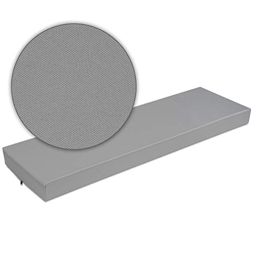 SuperKissen24. Cojín Colchón para Palet Sofá Banco Respaldo 120x40 cm Asiento Cómodo e Impermeable para Muebles Terazza Exterior - Grigio