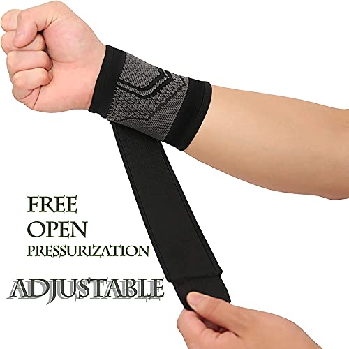 SUPRBIRD 2 Piezas Muñequeras Deportivas,Correas de muñeca elástica Banda de Soporte de muñeca Transpirable,para Tenis,,Gimnasio,Deporte,Flexiones (M)