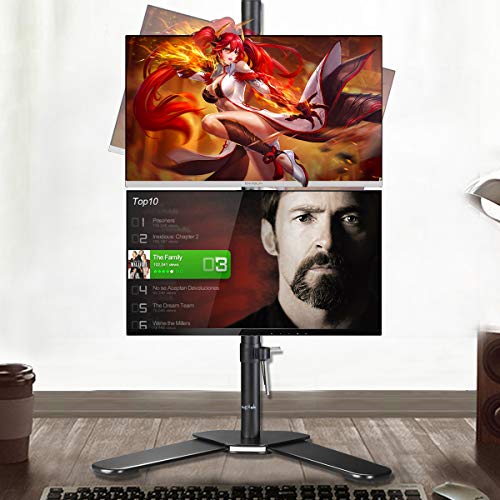 suptek Soporte Monitor para 2 Monitores, Soporte Monitor para 13-27 Pulgadas LED/LCD Soporte Monitor Mesa hasta10KG de Cada Brazo, VESA 75/100 ML6802