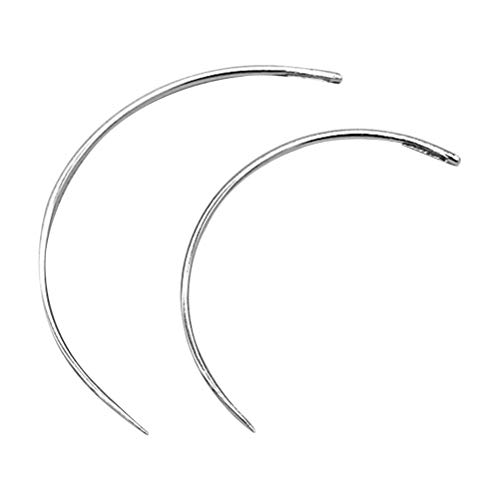 SUPVOX 50 unids Agujas Curvas c Tipo Aguja de Tejer Agujas de Coser a Mano de Cuero Aguja