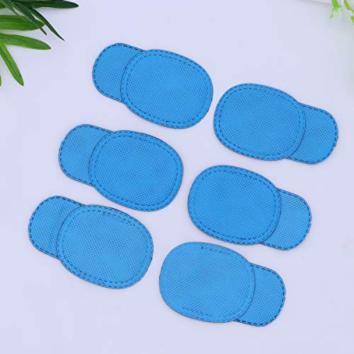 SUPVOX Ambliopía corregida parche en el ojo gafas niños parches de ojo perezoso recuperación parche en el ojo máscara niños 12 piezas (azul)
