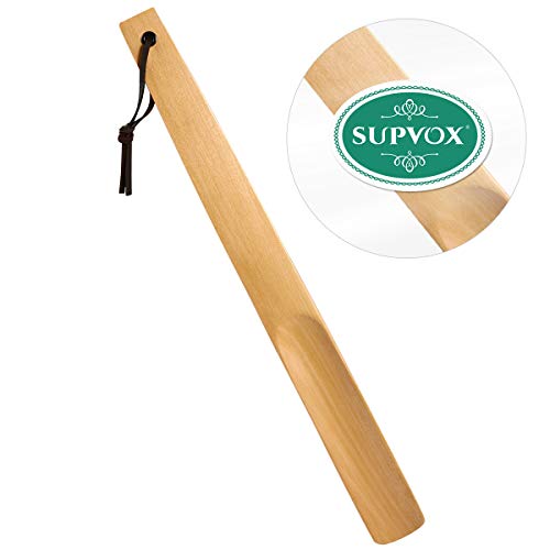 SUPVOX Cuerno de zapato de madera con mango largo levantador de zapatos para hombres y mujeres (Burlywood)